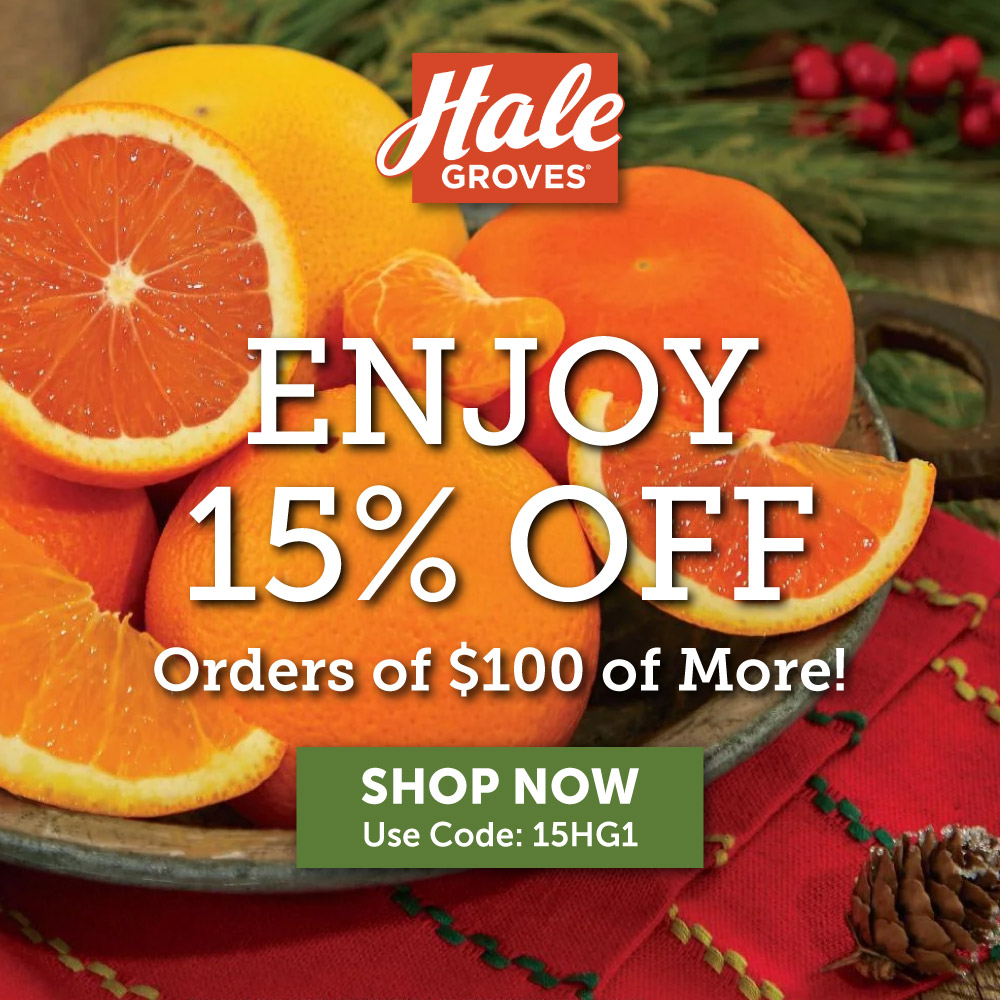 Hale Groves - ENJOY
15% OFF
Orders of $100 of More!
SHOP NOW
Use Code: 15HG1