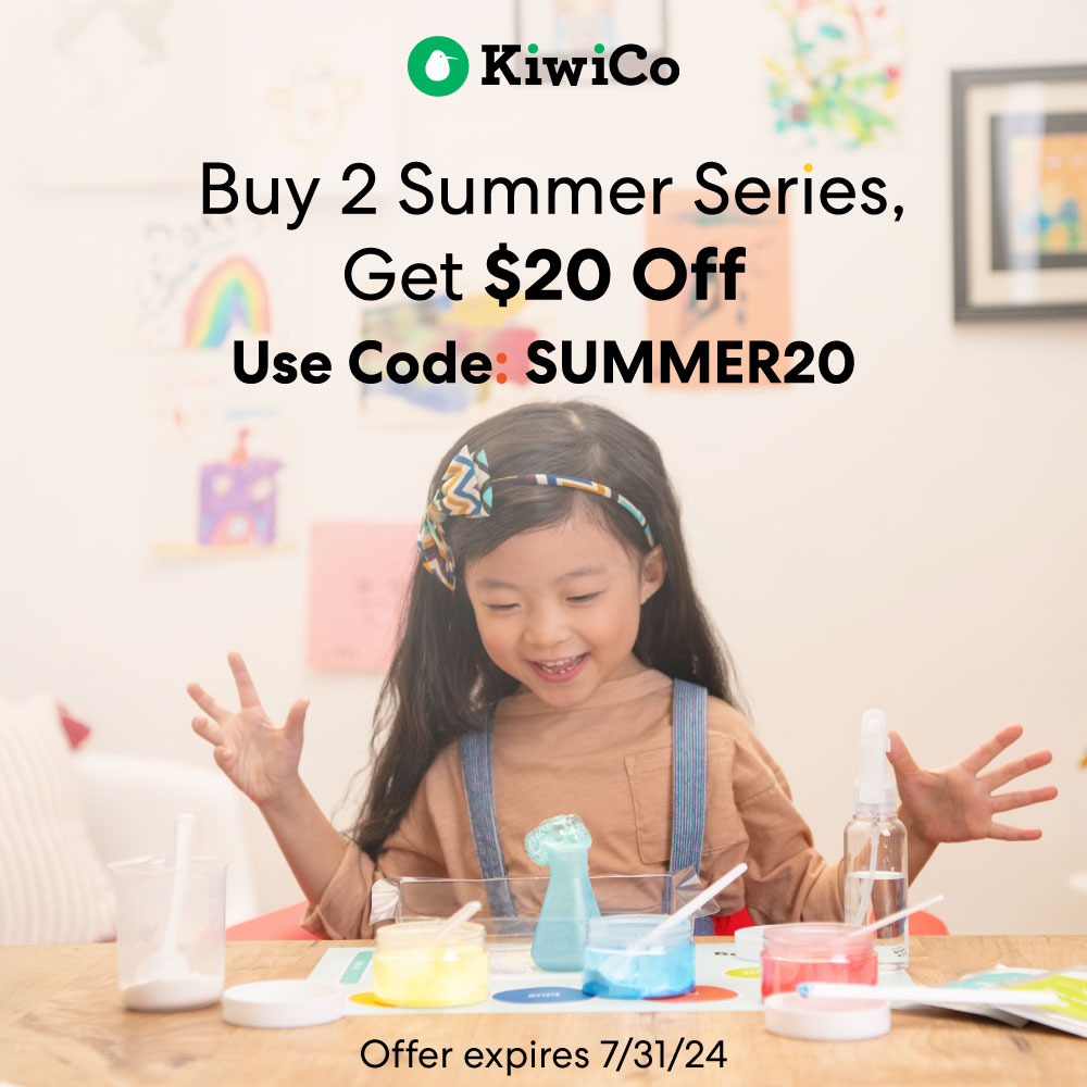 KiwiCo - Buy 2 Summer Series, Get $20 Off with code SUMMER20. Ends 7/31.
