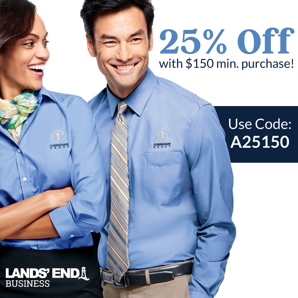 Lands' End Business Outfitters - 25% Off<br>with $150 min. purchase!<br>1<br>Use Code:<br>A25150