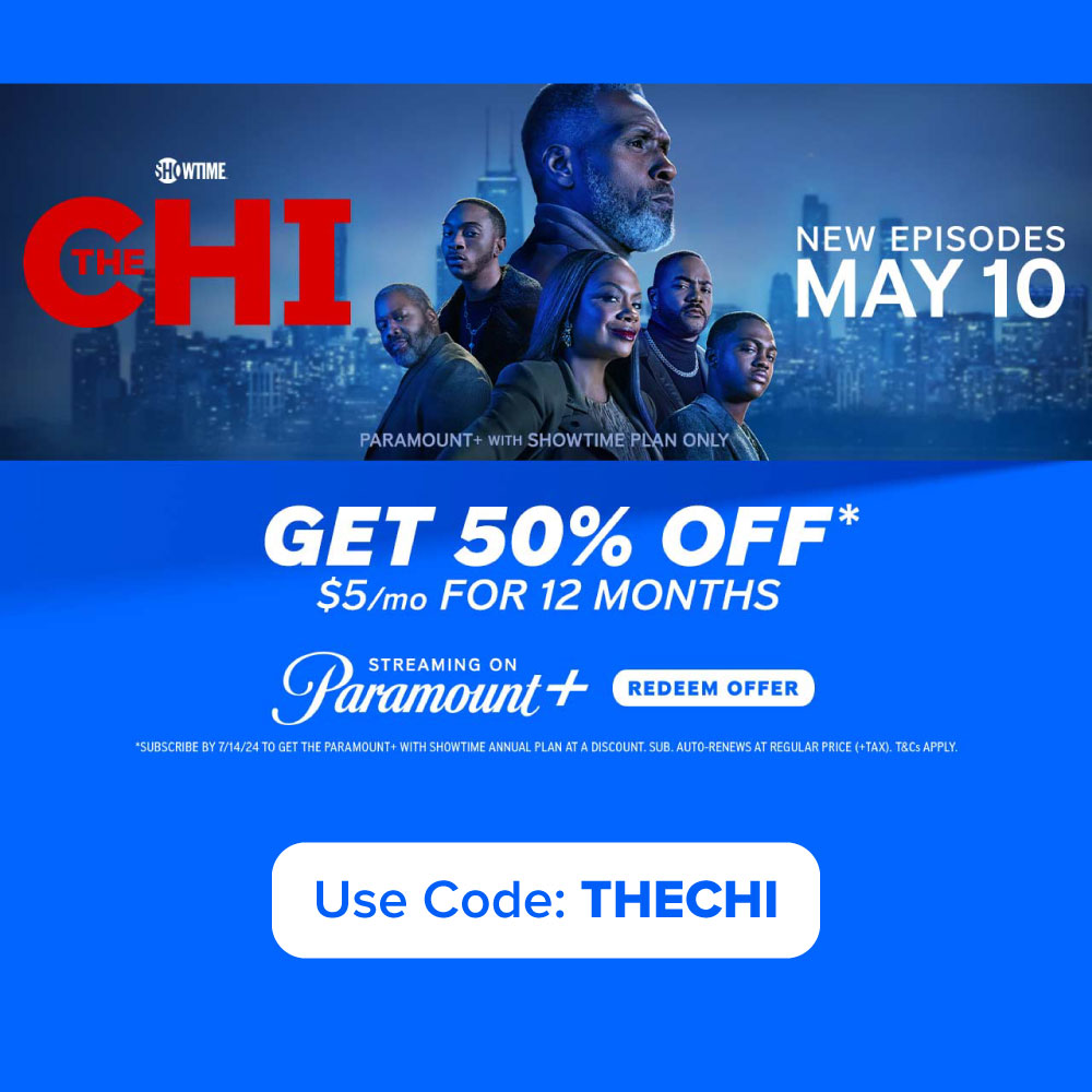 Paramount+ - PARAMOUNT+ WITH SHOWTIME PLAN ONLY<br>GET 50% OFF* $5/mo FOR 12 MONTHS<br>*SUBSCRIBE BY 7/14/24 TO GET THE PARAMOUNT + WITH SHOWTIME ANNUAL PLAN AT A DISCOUNT. SUB. AUTO-RENEWS AT REGULAR PRICE (+ TAX). T&Cs APPLY.<br>Use Code: THECHI