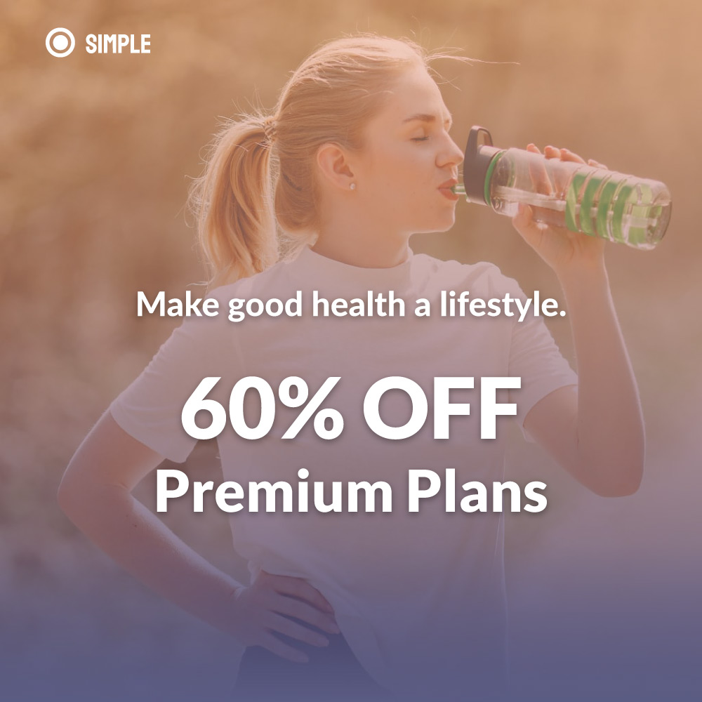 Simple App - Make good health a lifestyle.<br>60% OFF Premium Plans