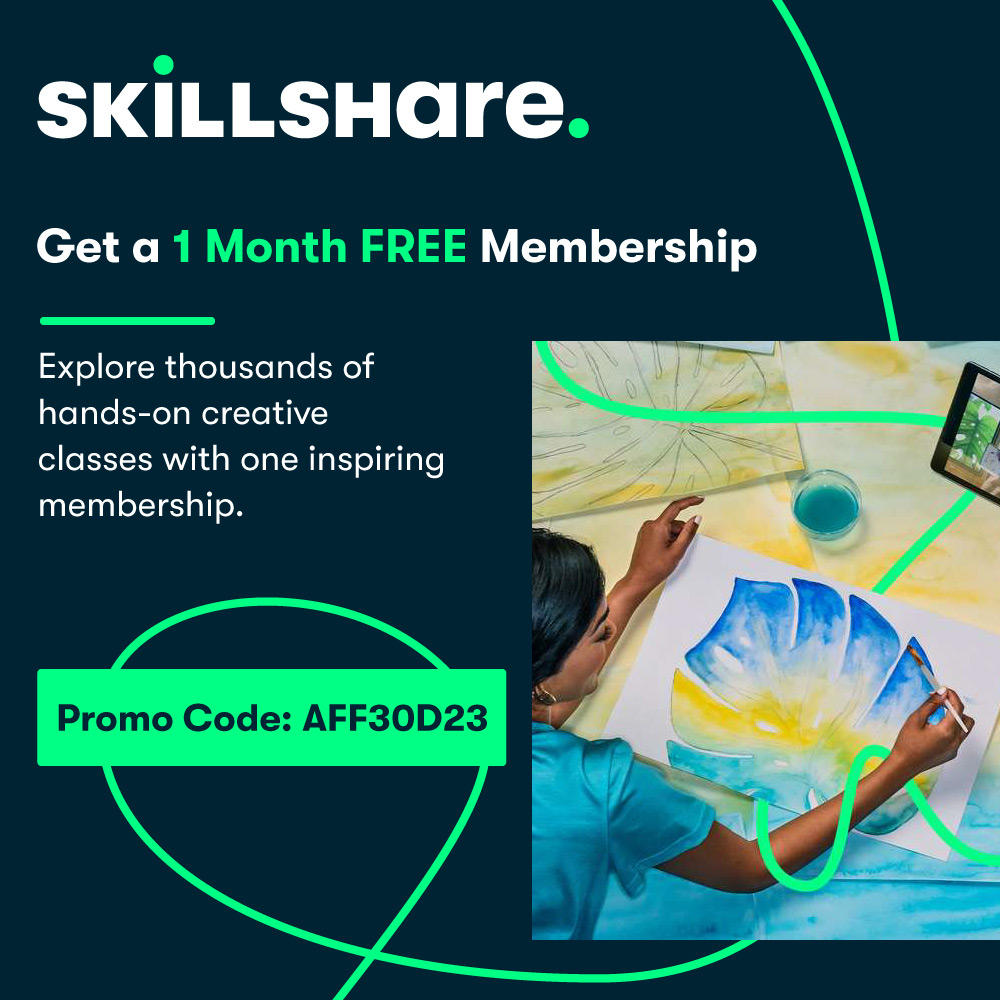 Skillshare - Turn time into inspiration.
Join With 30% Off
Promo Code: annual30aff