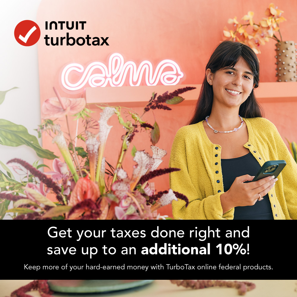 TurboTax - FILE FOR FREE with TurboTax Free Edition.<br>~37% of filers qualify. Form 1040 + limited credits only.<br>TurboTax Deluxe: $59 / TurboTax Premium: $119